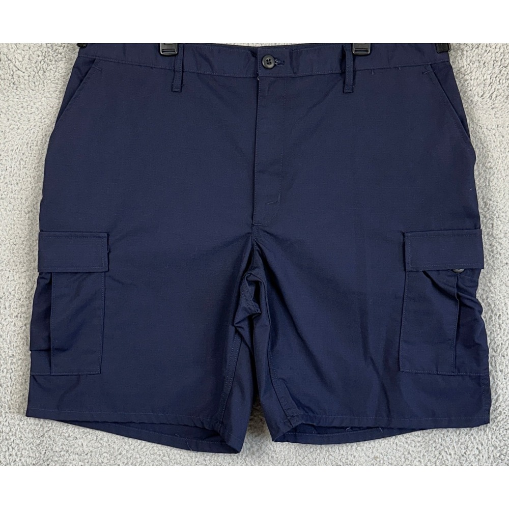Propper‎ Shorts Cargo Mens XL Navy Blue Ripstop Flap Pockets Flat Front Outdoor